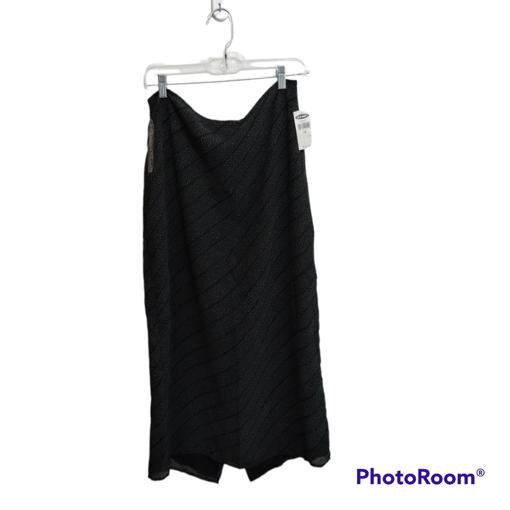 Old Navy NWT Black Polka Dot Maxi Skirt